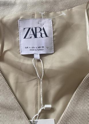 Лляна жилетка жилет льон лен оверсайз zara, р. l10 фото