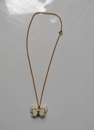 Женская цепочка подвеска бабочка