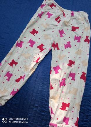 Домашние, пижамные штаны 100% коттон