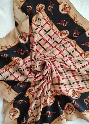 Шелковый винтажный платок emilio carducci roma италия5 фото