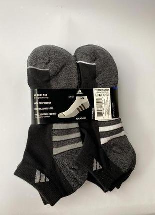 Носки adidas originals 6 штук, цвет черно-серый4 фото