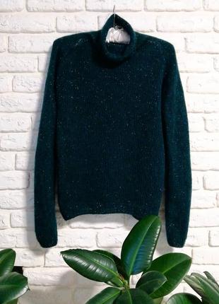 Смарагдовий светр з люрексом1 фото