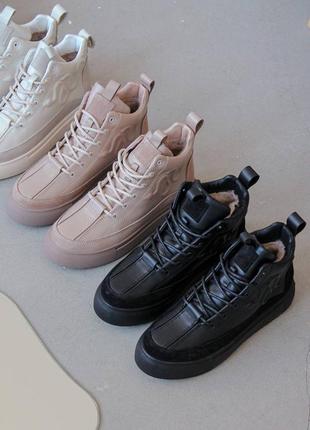 Кожаные женские ботинки зима/деми