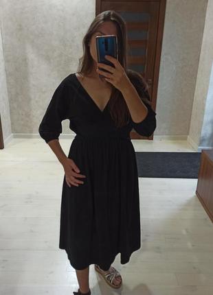 Чорна сукня міді asos розмір s