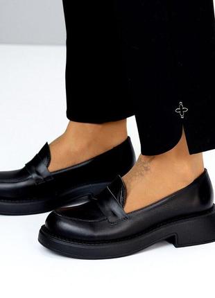 Кожаные черные туфли idaho 36-40р код 1851610 фото