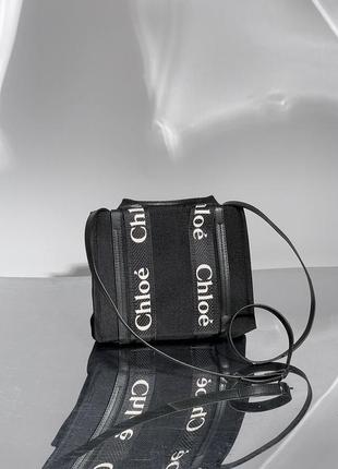 Крута сумка чорна шопер з ручками та ремінцем small7 фото
