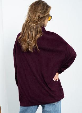 Удлиненный свитер с высоким горлом6 фото