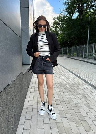 Кожаные высокие кеды8 фото