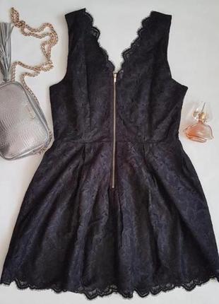 Красивое кружевное платье мини h&amp;m.3 фото