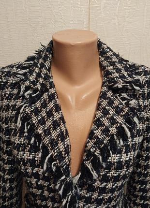 Премиальный брендовый люксовый твидовый модный пиджак marc aurel2 фото