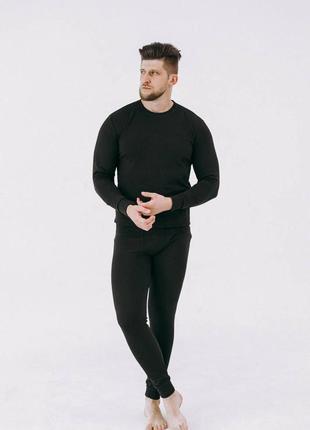 Мужское термобелье на флисе черн