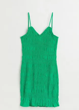 Зелена кежуал сукня h&m однотонна3 фото