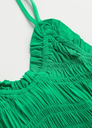 Зелена кежуал сукня h&m однотонна4 фото