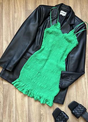 Зелена кежуал сукня h&m однотонна5 фото