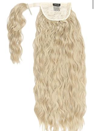 Шиньон блонд, мʼяка хвиля. преміум якість