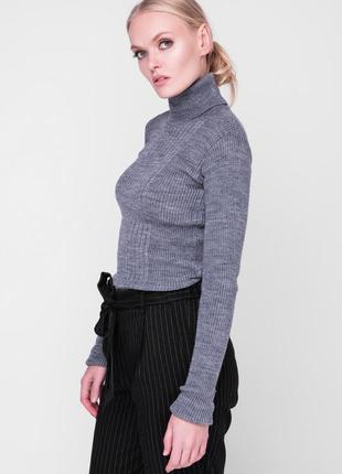 Базовый вязаный серый свитер, гольф "sewel". размер 46-48.3 фото