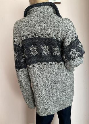 Теплый мужской свитер с высоким горлом /xl / brend canda шерсть 30%2 фото