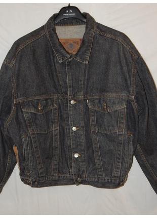 Джинсовая куртка rare black-grey diesel stars series denim trucker jacket vintage 80 s-90 s5 фото