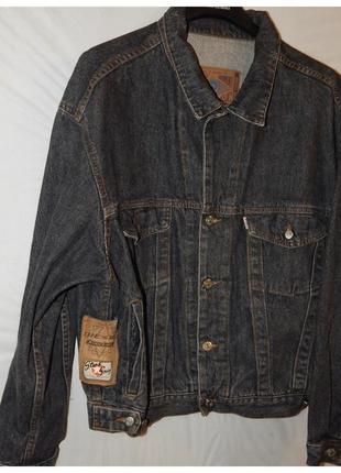 Джинсовая куртка rare black-grey diesel stars series denim trucker jacket vintage 80 s-90 s6 фото