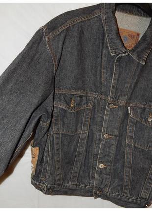 Джинсовая куртка rare black-grey diesel stars series denim trucker jacket vintage 80 s-90 s3 фото