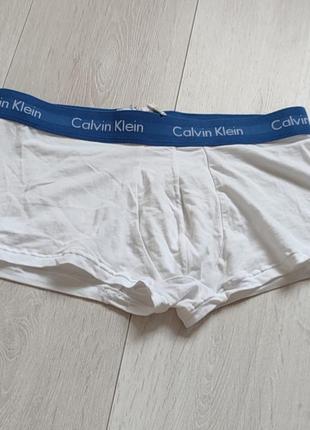 Базові білі труси котонові чоловічі боксерки calvin klein m м 10 38