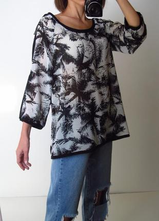 Красивая блуза принт пальмы🖤