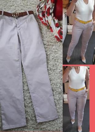 Комфортные коттоновые штаны в светло лиловом цвете, collection,  p  42-441 фото