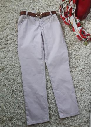 Комфортные коттоновые штаны в светло лиловом цвете, collection,  p  42-443 фото