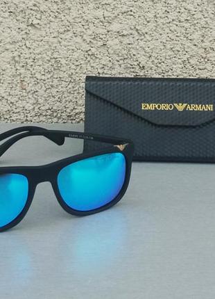 Окуляри в стилі emporio armani pack  чоловічі сонцезахисні дзеркальні блакитні