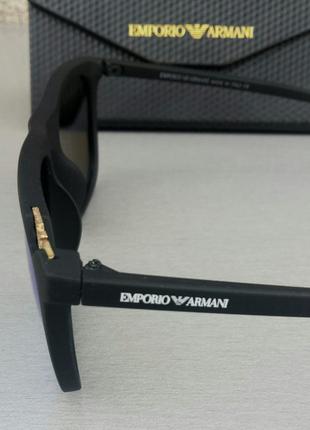 Очки в стиле emporio armani мужские солнцезащитные зеркальные голубые