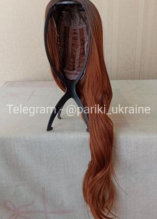 Длинный парик, рыжий, новый, без чешуйки, термостойкий парик2 фото