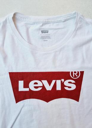Футболка levis женская белая коттоновая2 фото