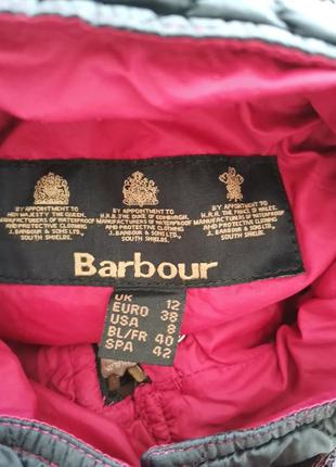 Стьобана демісезонна куртка від barbour  на червоній підкладці8 фото