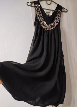 Ax платье черное со стразами 5