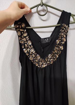 Ax платье черное со стразами 10