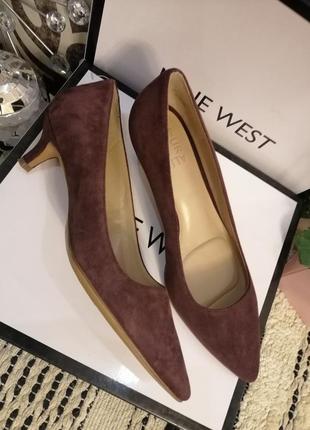 Туфли женские nine west из натуральной замши5 фото