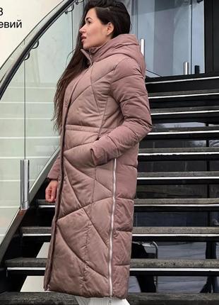 Длинная женская куртка зима3 фото