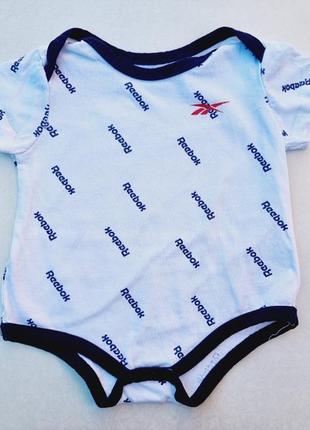 Боди reebok 3-6 мес бодик котоновый