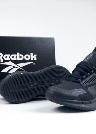 Чорні кросівки утеплені для чоловіків від reebok/термо кроси для пацанів/стильні кроси для хлопців/зимове чоловіче взуття2 фото