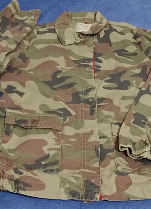 Куртка легкая камуфляжная zara, 9-10 лет