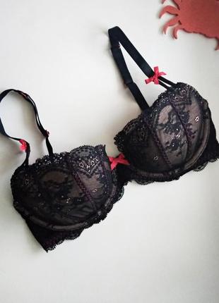 70-d/75-с+ гипюровый бюст-балконет, спинка сеточка m&s