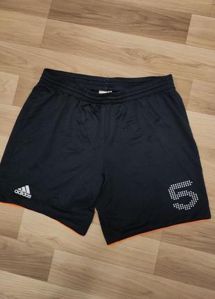 Мужские спортивные шорты черные на резинке adidas, размер l