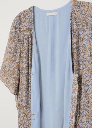 Стильное шифоновое платье миди h&m в мелкий цветочек.4 фото