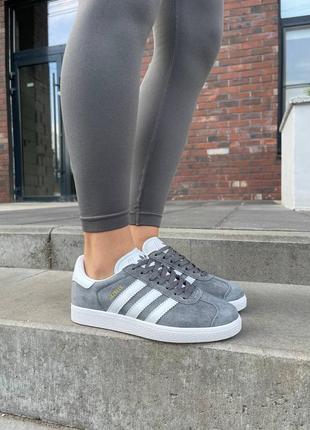 Женские кроссовки,кеды adidas gazelle grey#адидас