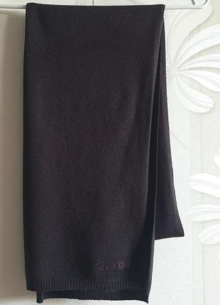 Длинный коричневый шарф сalvin klein