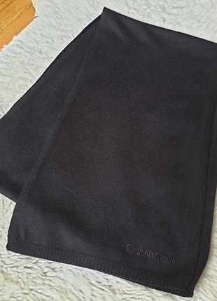 Длинный коричневый шарф сalvin klein