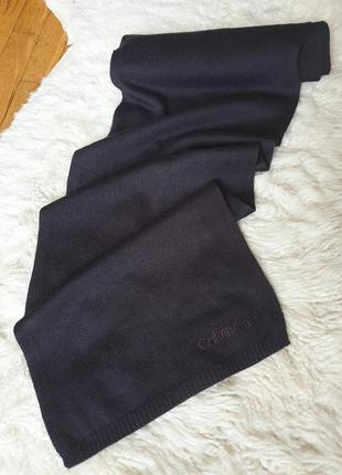 Длинный коричневый шарф сalvin klein