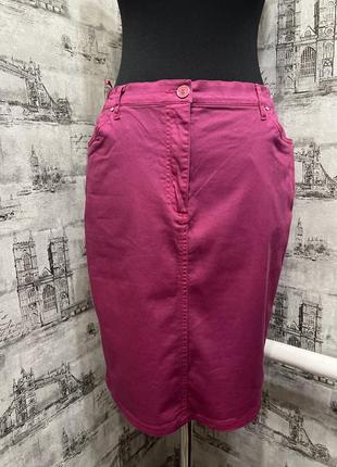Фиолетовая ягодная малиновая коттоновая юбка