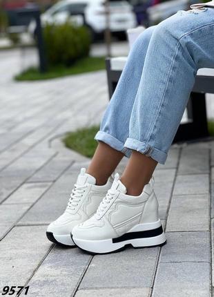Кросівки (снікерси) білі черевики 23-25,5см6 фото