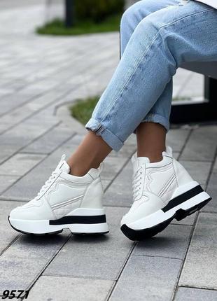 Кросівки (снікерси) білі черевики 23-25,5см5 фото
